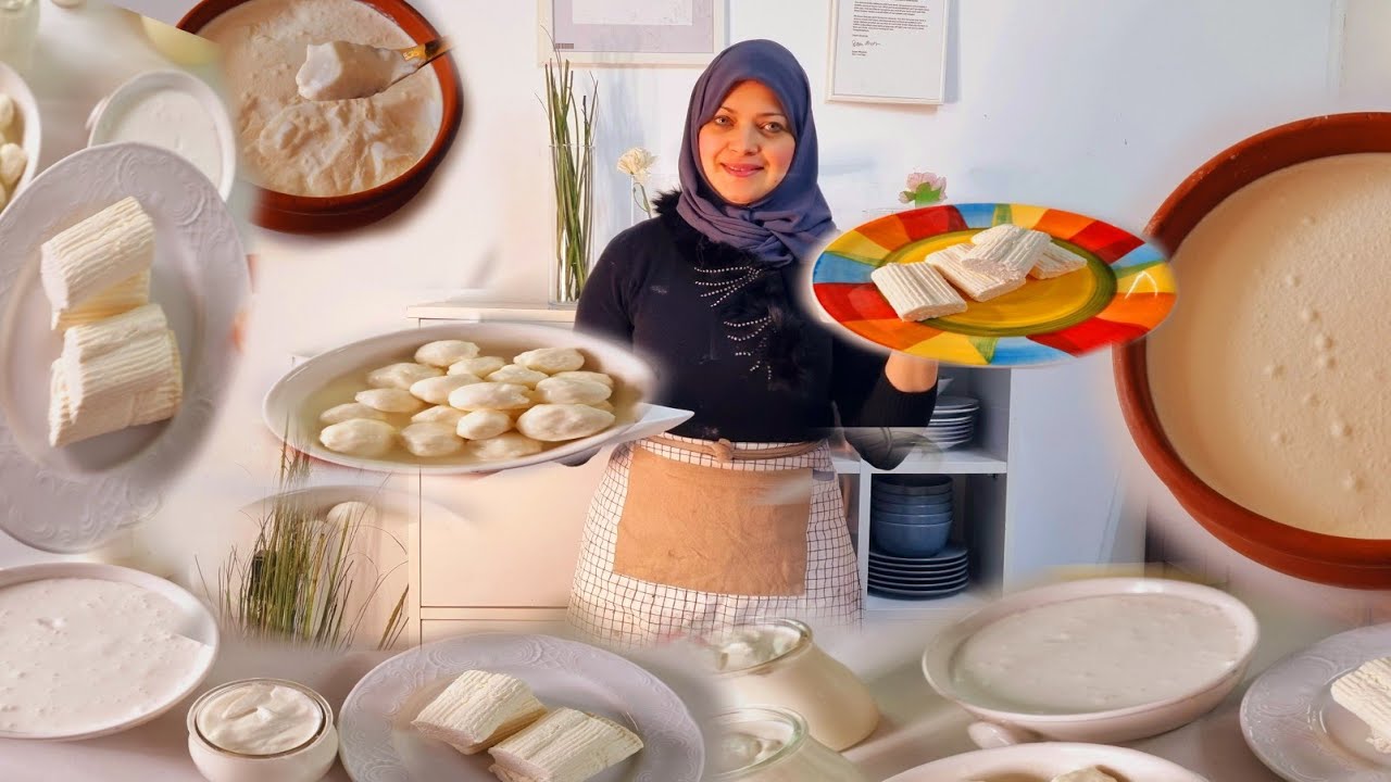 مليت البيت خير بأربعة كيلو لبن  عملت جبنة موتزريلا وقريش وكريمى وقشطة ولبن رايب