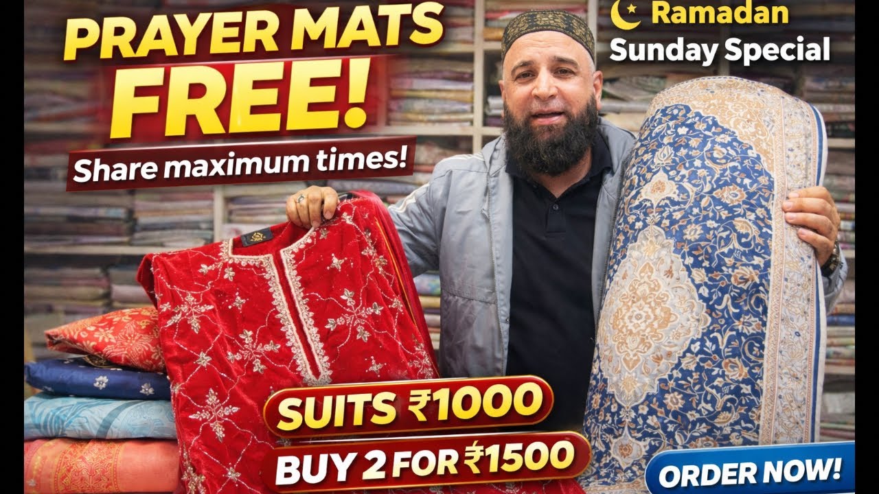 Ramadan Sunday Special 🔥 ₹1000 suits & BUY 2 for 1500