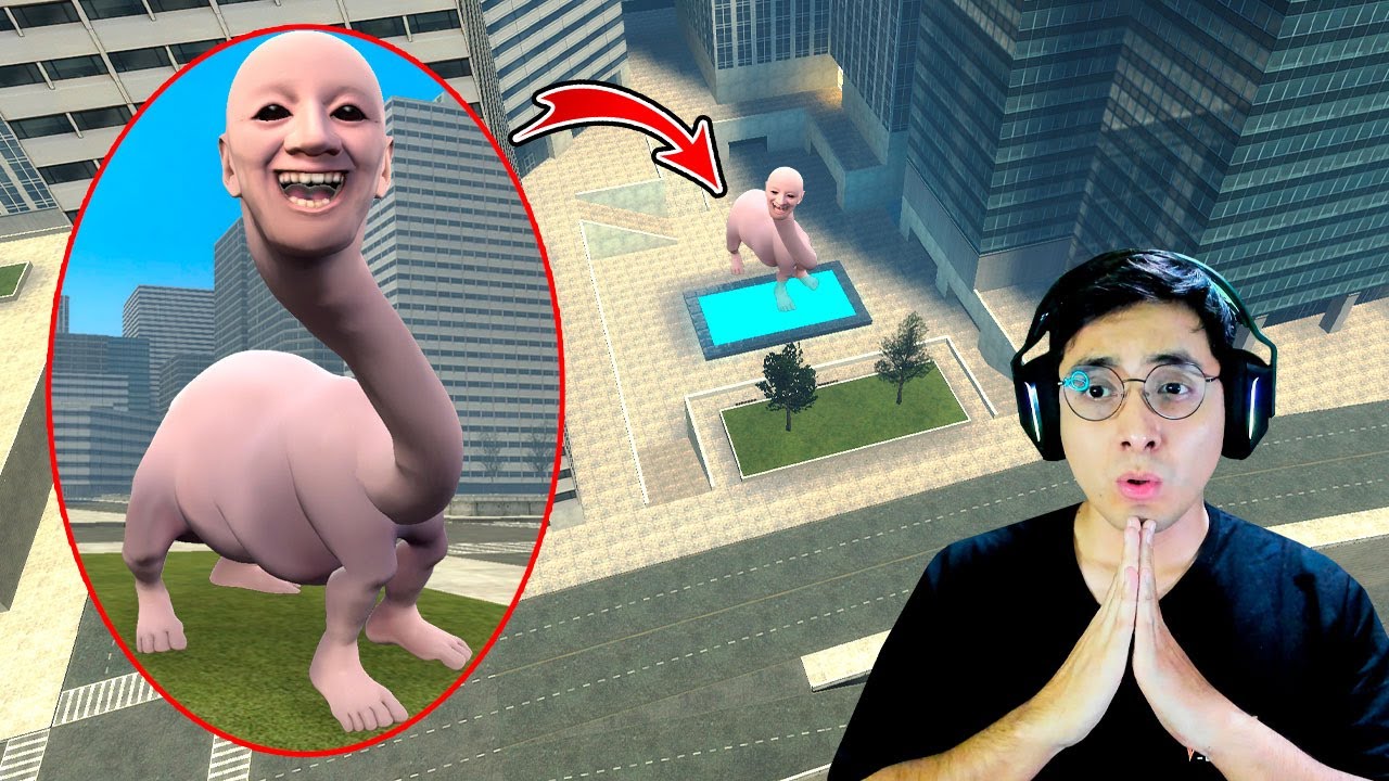 Un DRON capta a la CRIATURA TALASOFOBIA en la CIUDAD - Garry's Mod