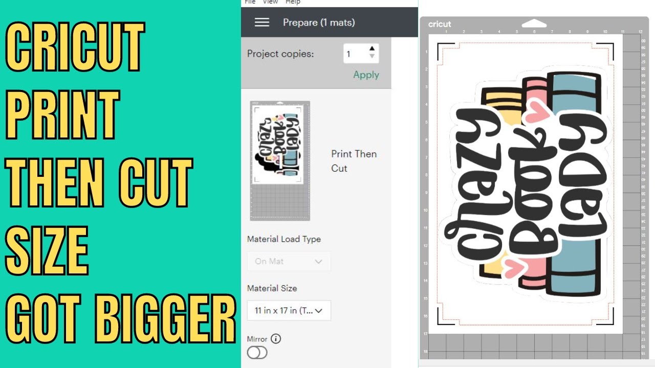 Cricut Print then cut on larger paper - Expanded sizes for Print and cut Make stickers