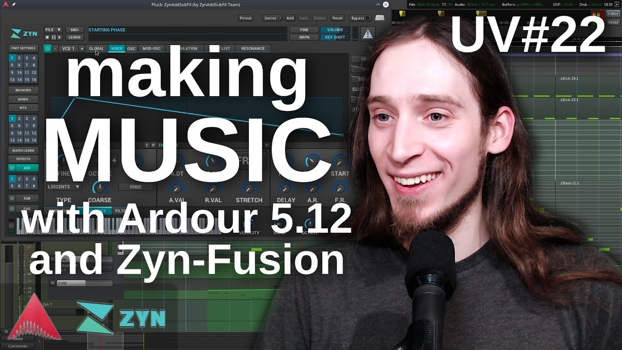 UV#22 Track from scratch: Zyn-Fusion and Ardour