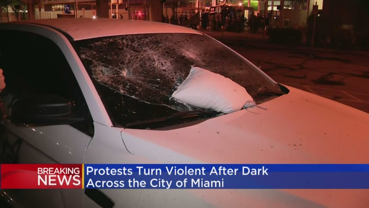 Miami's George Floyd Demonstration Gets Violent After Dark