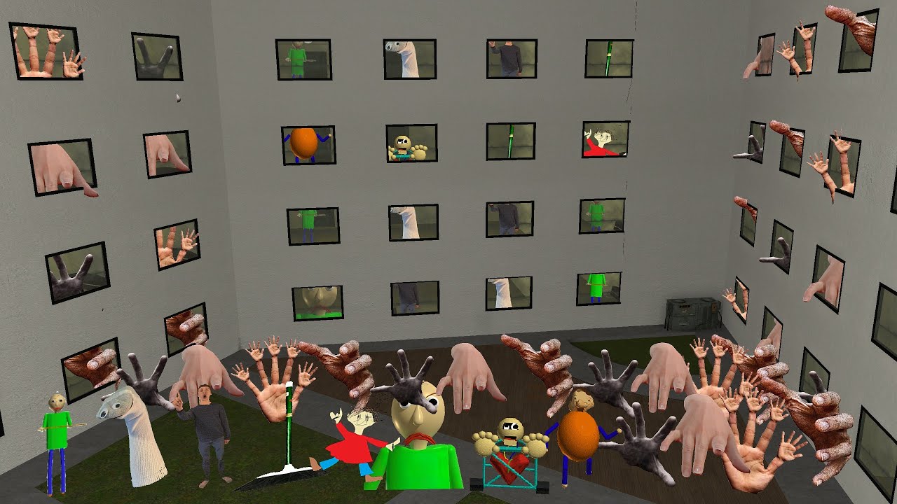 Scary Hands Family And Baldi Basics Family Nextbot Gmod
