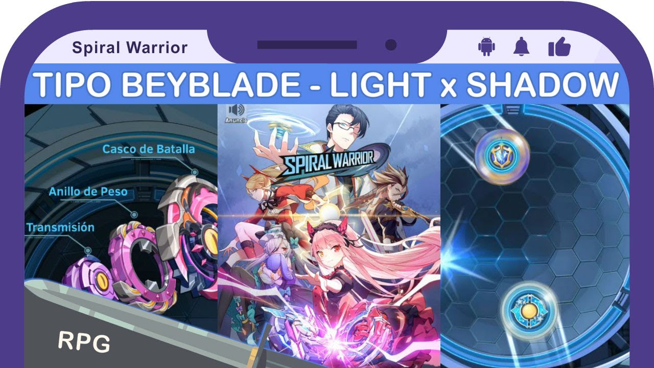 Spiral Warrior Gameplay Español | Juego tipo Beyblade para Android