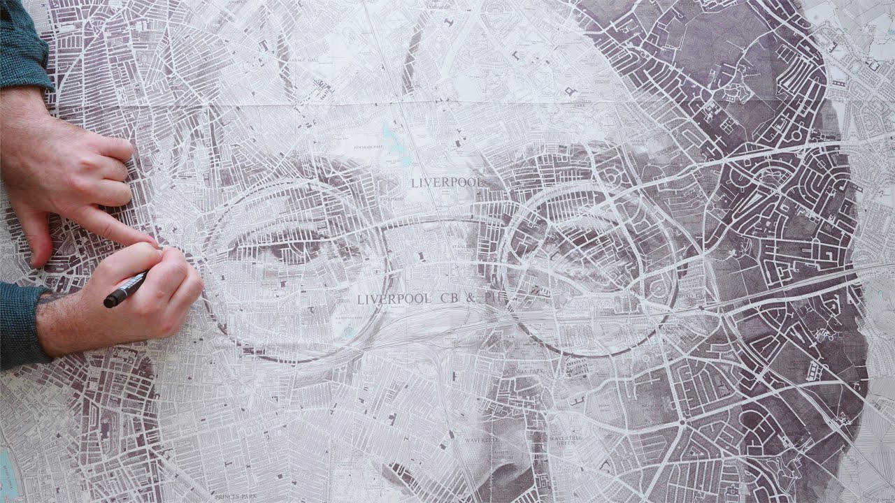 JOHN LENNON'S LIVERPOOL & YOKO ONO'S TOKYO - maps by artist ED FAIRBURN & Liverpool Treasure Hunt