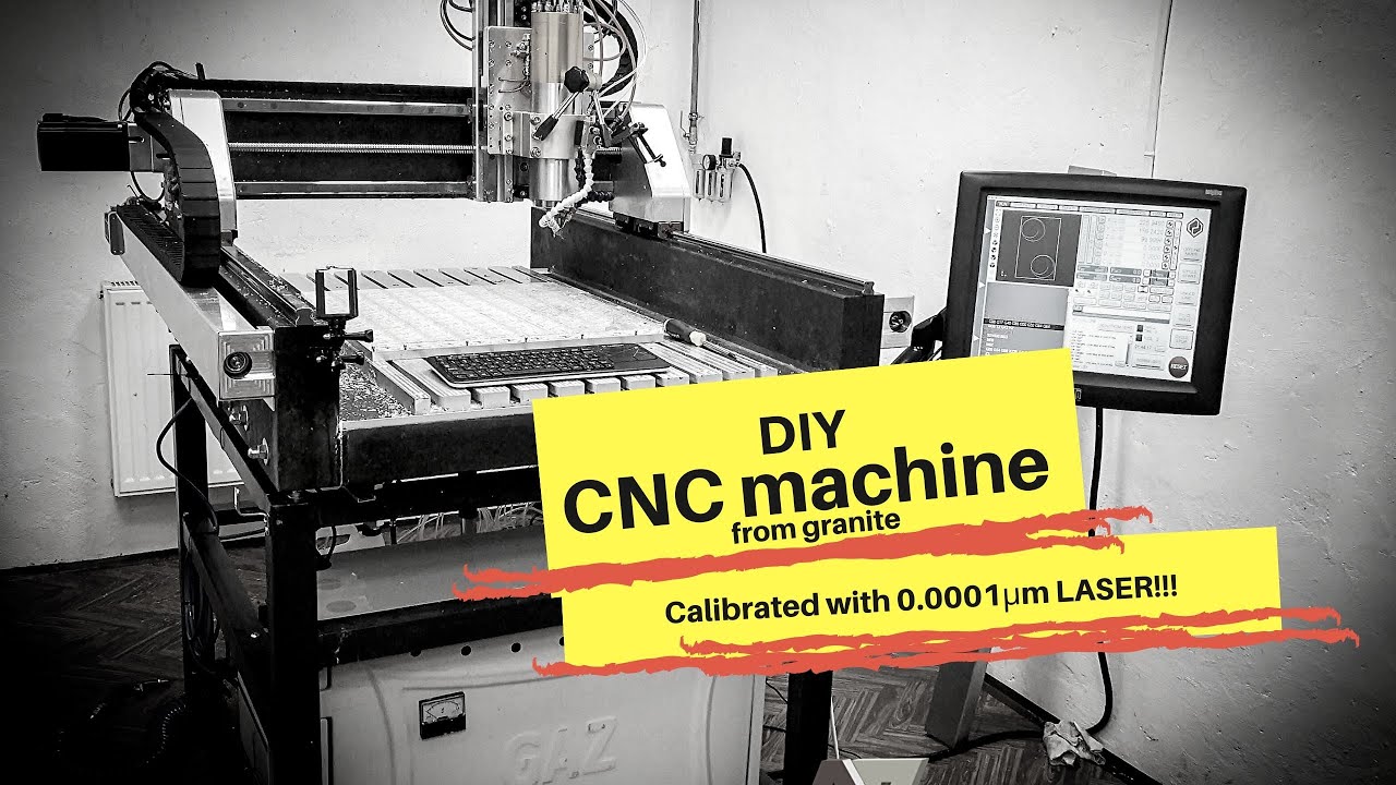 How to build CNC machine from granite and calibrate with 0,0001μm laser tool
