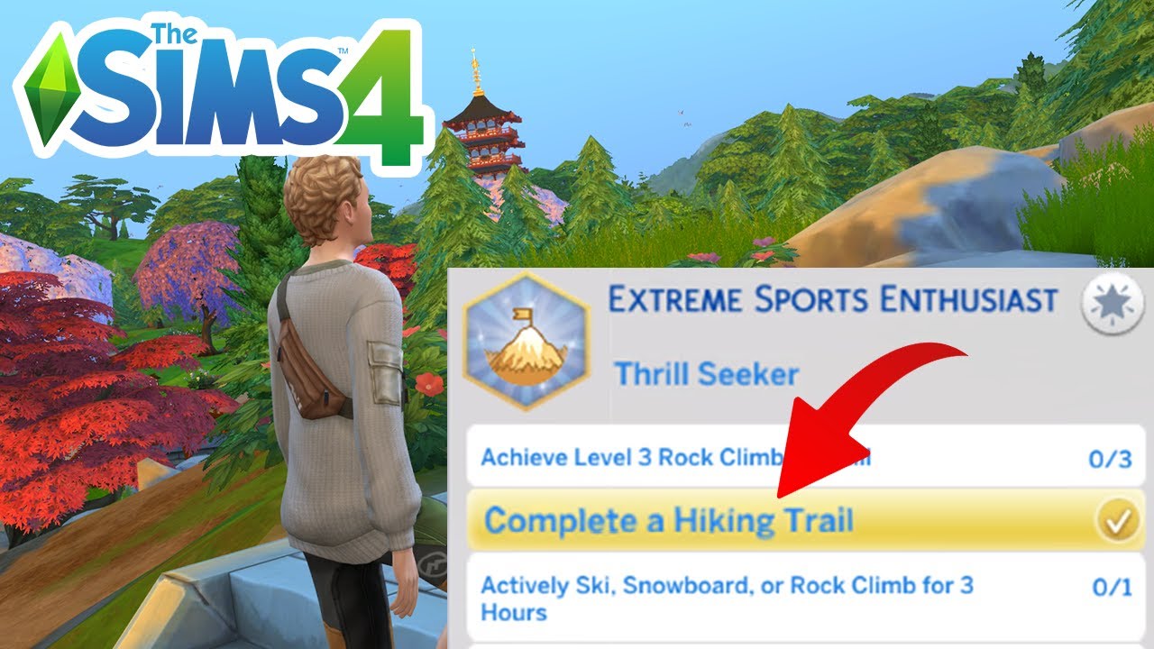 How To Complete A Hiking Trail (Extreme Sports Enthusiast Aspiration) - The Sims 4