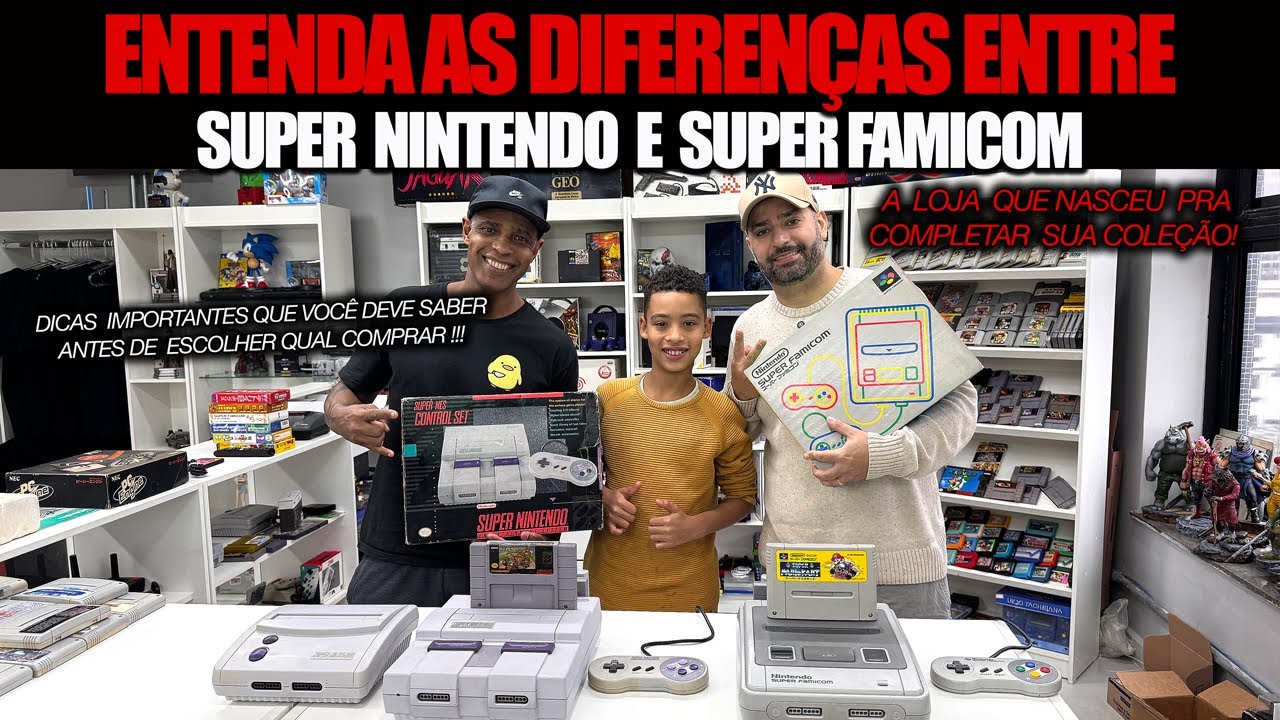 ENTENDA AS DIFERENÇAS ENTRE SUPER NINTENDO E SUPER FAMICOM! CAÇADORES RELÍQUIAS GAMES!