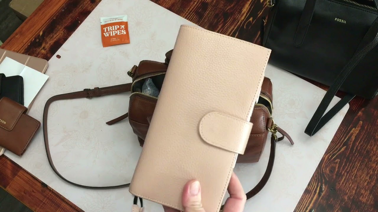 Fossil Rachel and Sydney Satchels, Fossil Logan and Madison wallets.