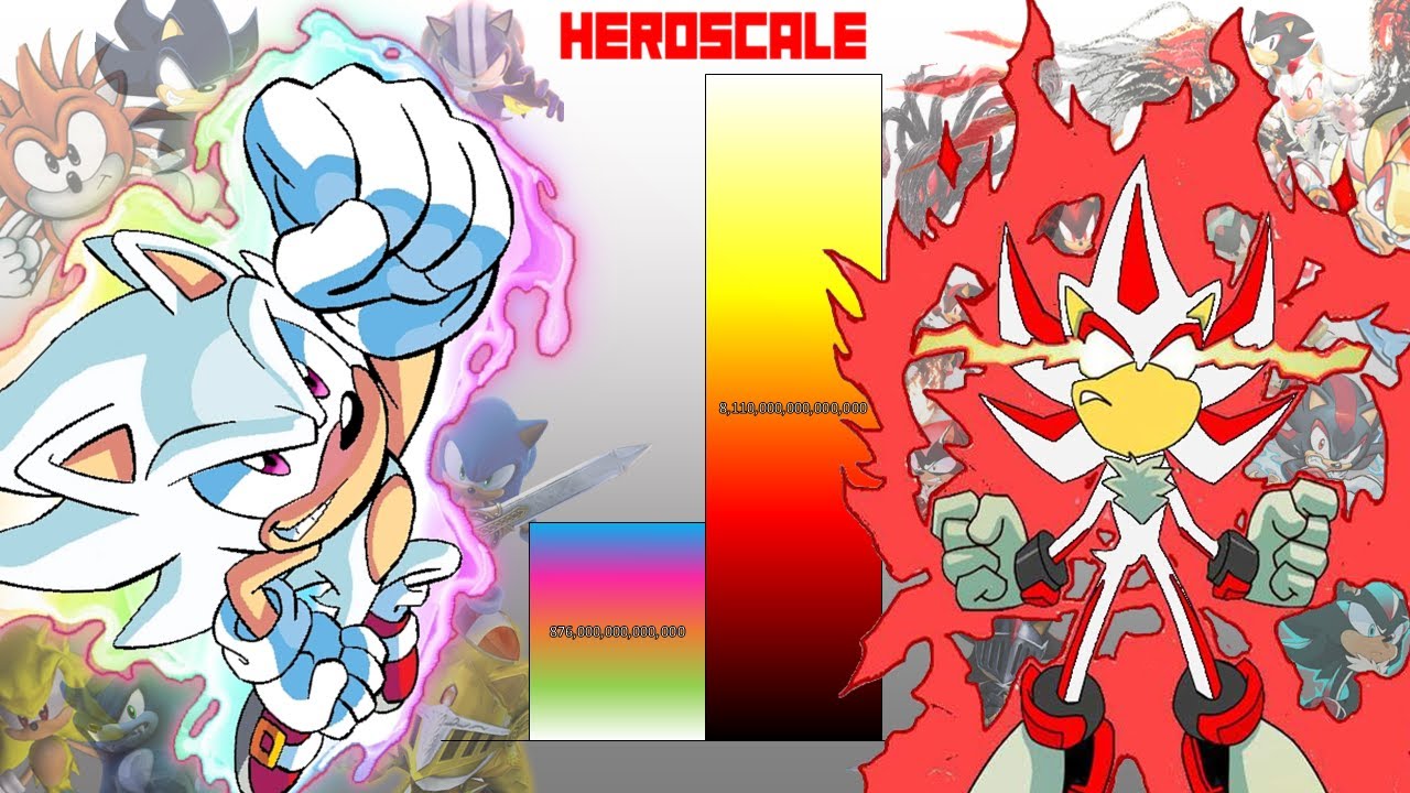 Sonic VS Shadow POWER LEVELS All Forms (All Games, Movies, Comics, etc.)