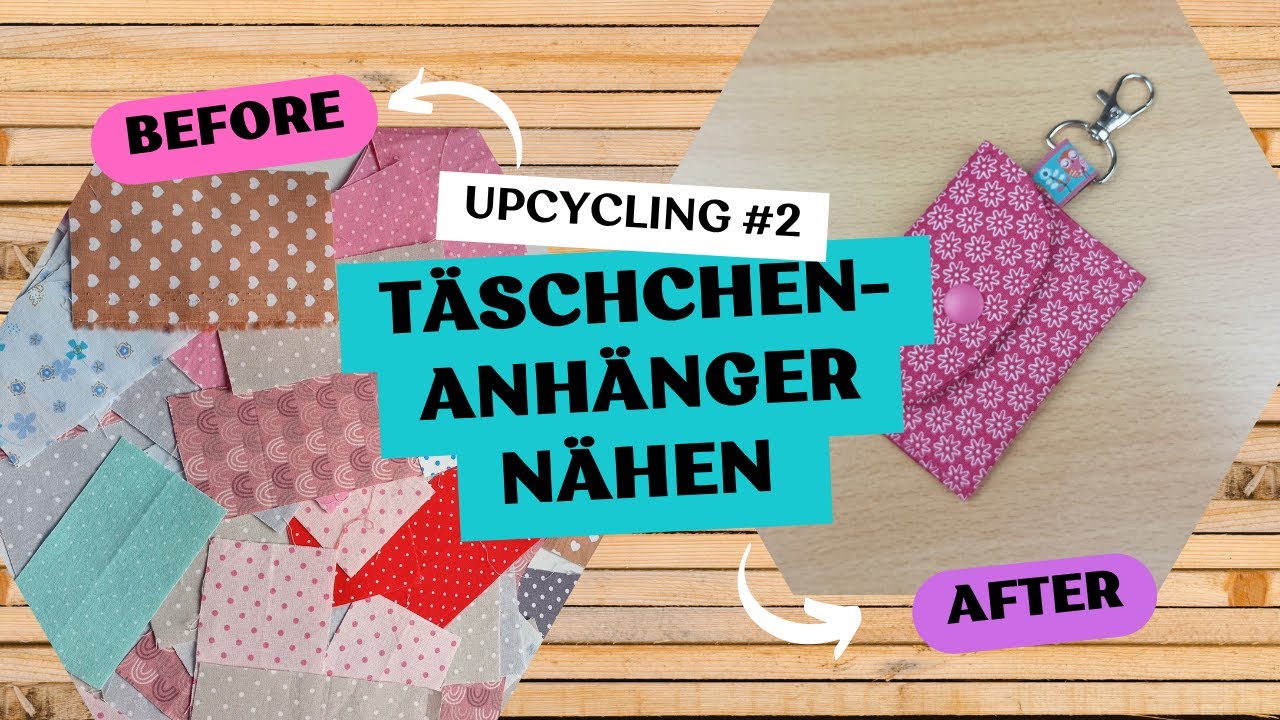 Täschchenanhänger nähen/Upcycling/Stoffreste verwerten/kostenloses PDF Schnittmuster