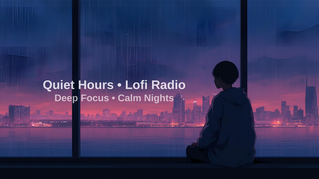 Rainy Night Lofi 🌧 Deep Focus Beats for Study, Work & Late Night Calm (1 Hour 25 Min)