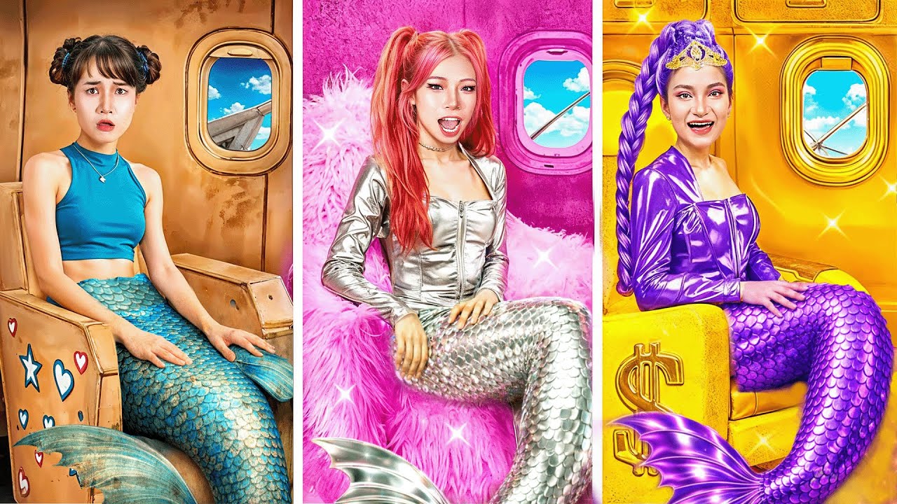 Ídolo Rica vs Pobre vs Mega Rica: Transformación de Rumi, Mira y Zoey a Sirena K-Pop | BomBomBop ESP