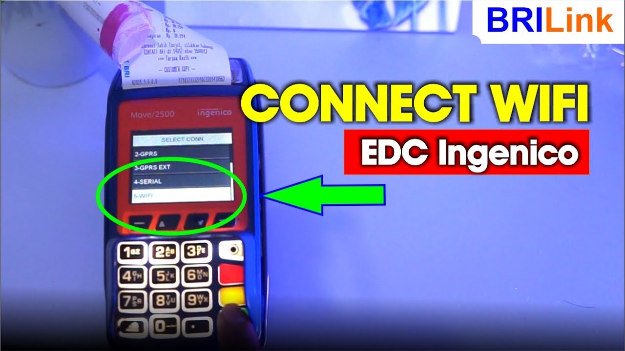 Cara Connect Wifi EDC Ingenico Move 2500 | BRILink #41