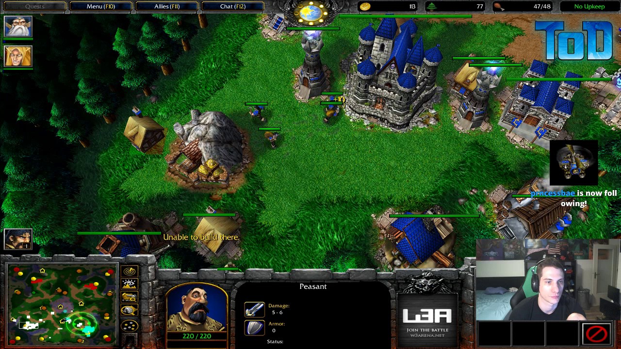Warcraft III #266 - ToD & Grubby 2v2 vs Orc&Human (Twisted Meadows)