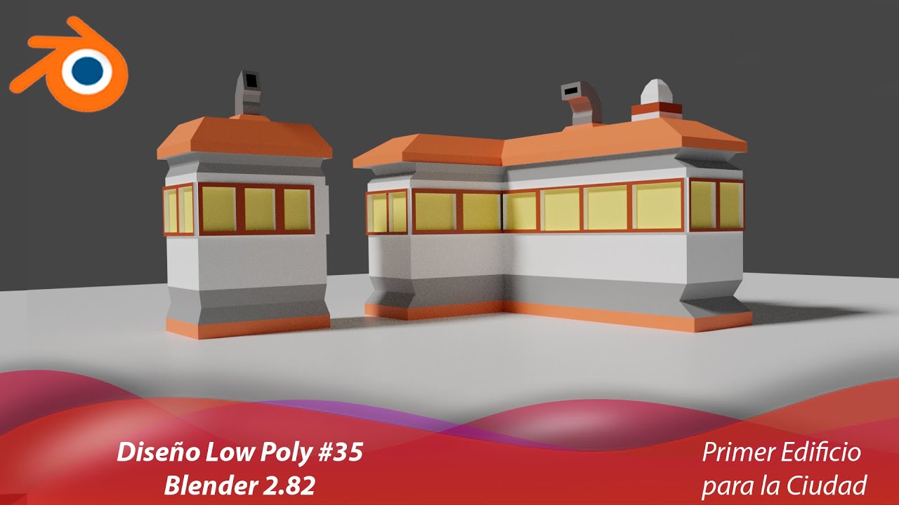 Primer edificio para la ciudad | Diseño Low Poly Blender 2.82 #35