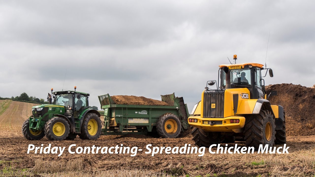Spreading Chicken Muck- Priday Contracting