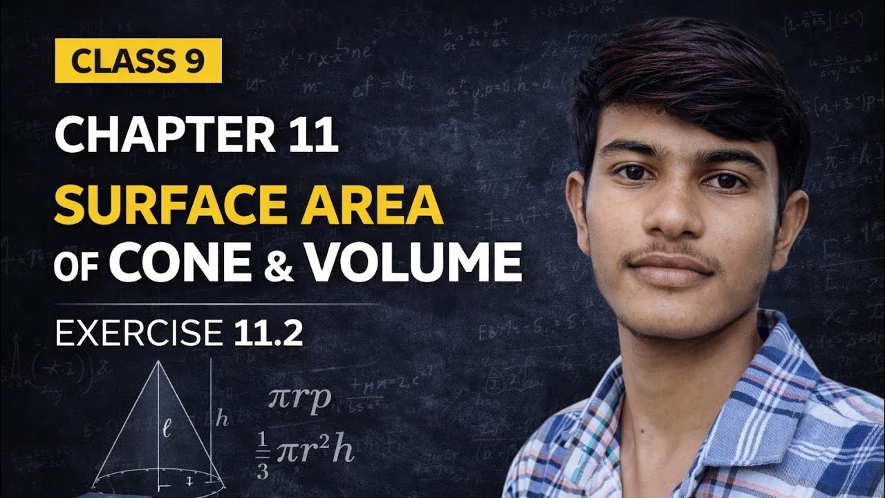 Class 9th |  Maths Chapter 11 Exercise 11.2 | Surface Area of Cone & Volume || NCERT Solutions Hindi