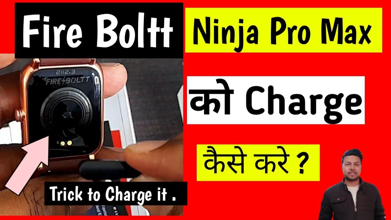 How to Charge Fire Boltt Ninja pro max Smartwatch