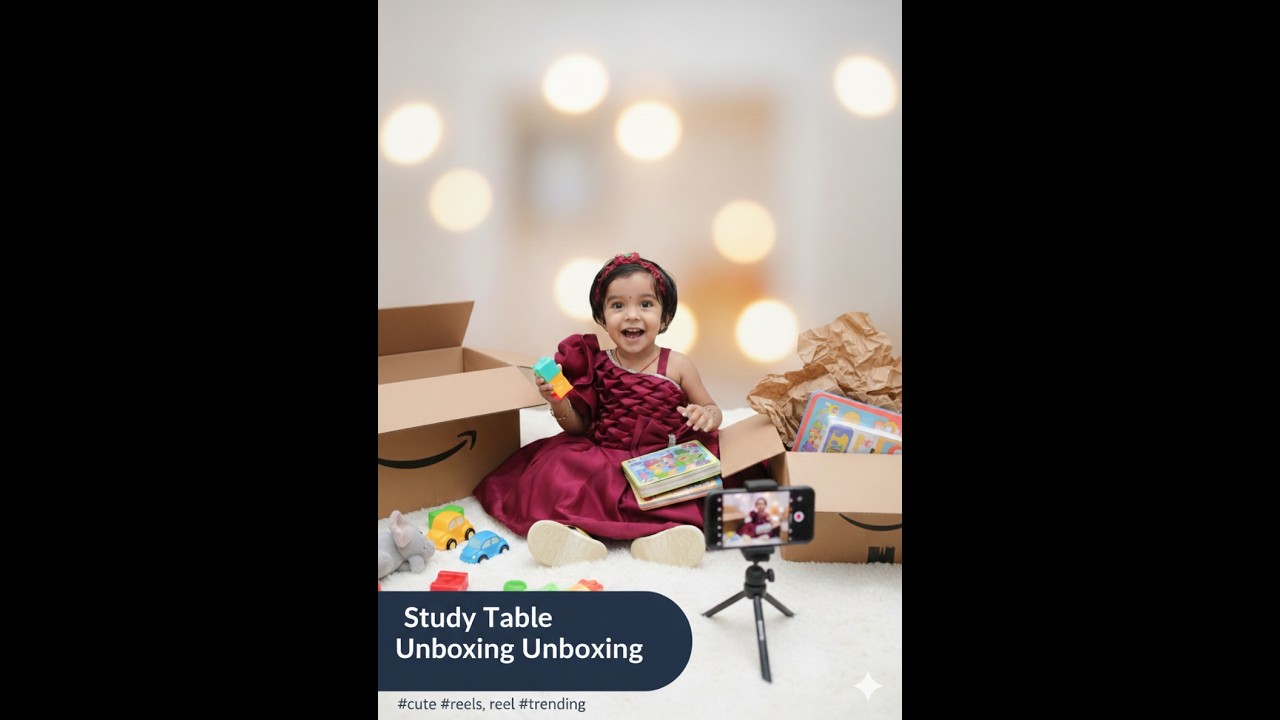 Itni choti si Vlogger aur itna bada Attitude 😎 | Study Table Unboxing#trending #reels #funny #love