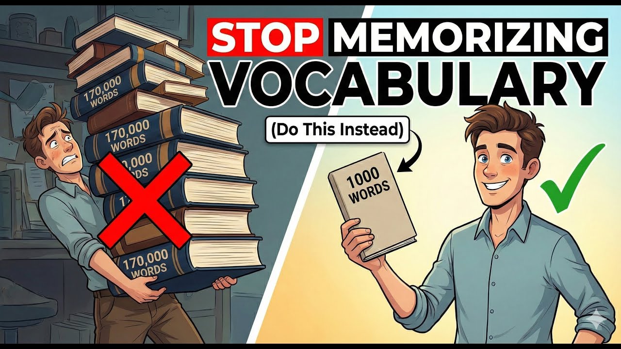 Understand 85% of English with ONLY 1000 Words (The Math Secret)