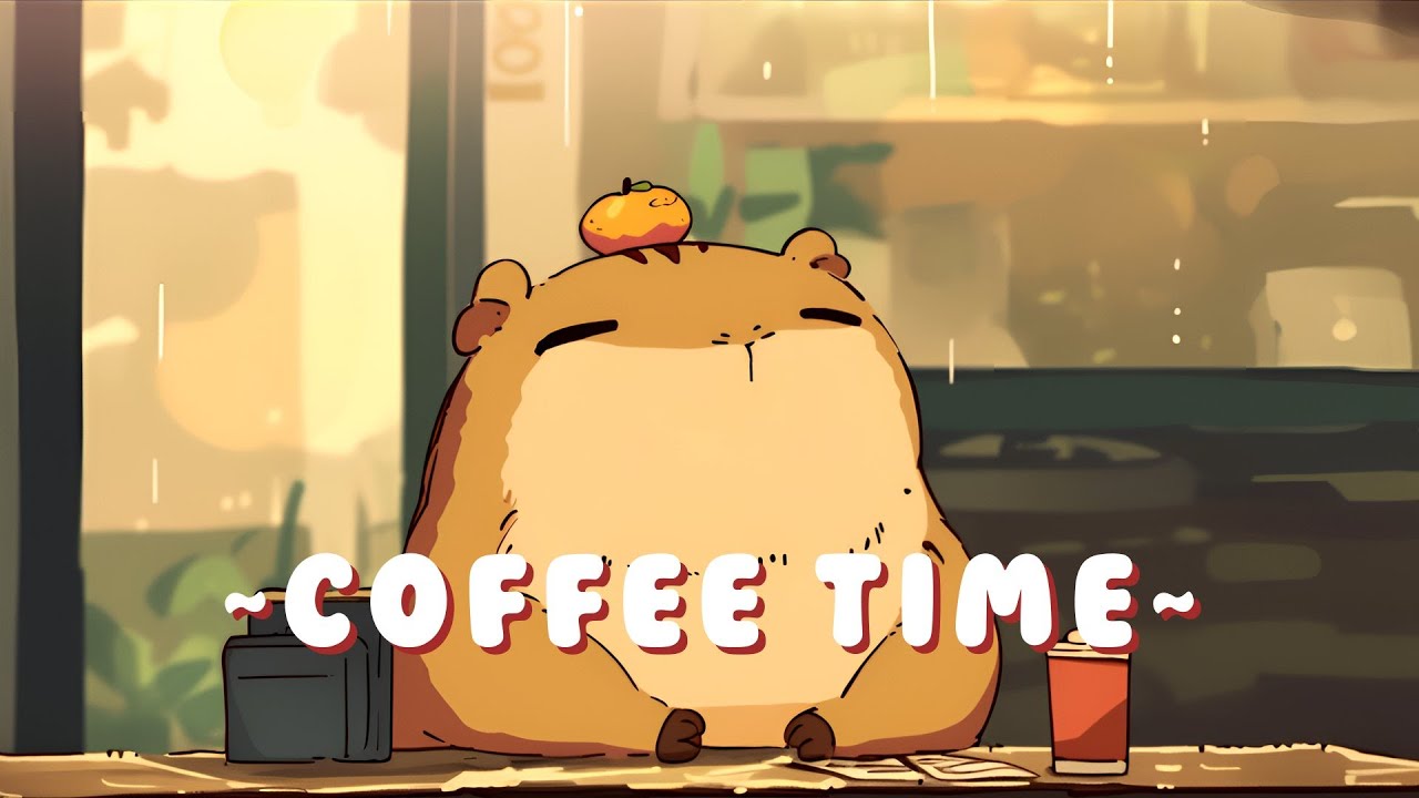 Capybara Lofi Music Station - Chill Study Music Mix ~ Calm Energy ~ 🦫 🍵 ✨