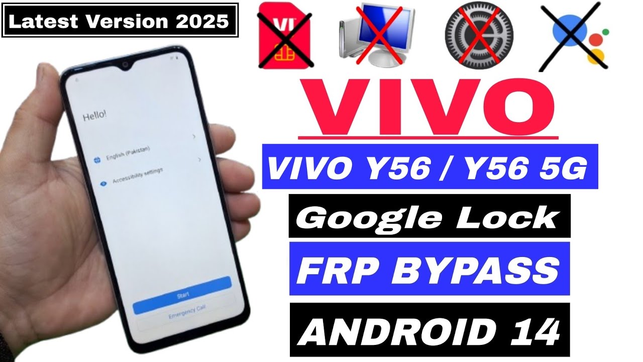 VIVO Y56 5G FRP Bypass New Security 2025 | VIVO Y56 5G FRP Unlock Settings Not Open (Without PC)