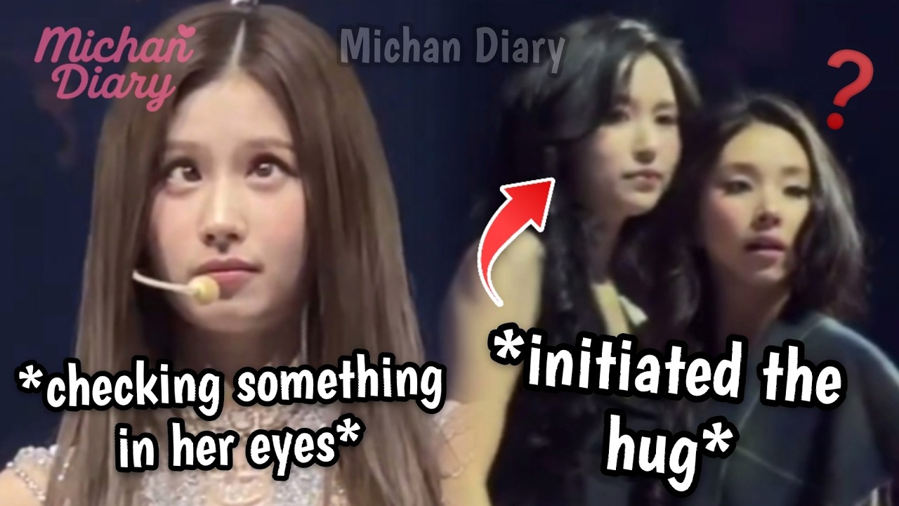 mina *initiated* the michaeng hug as soon as she saw the banner from once