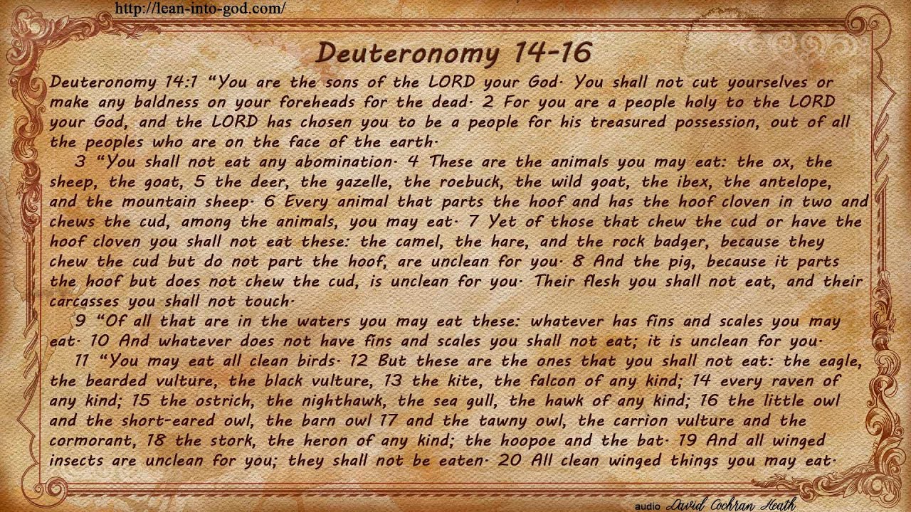 Deuteronomy 14-16