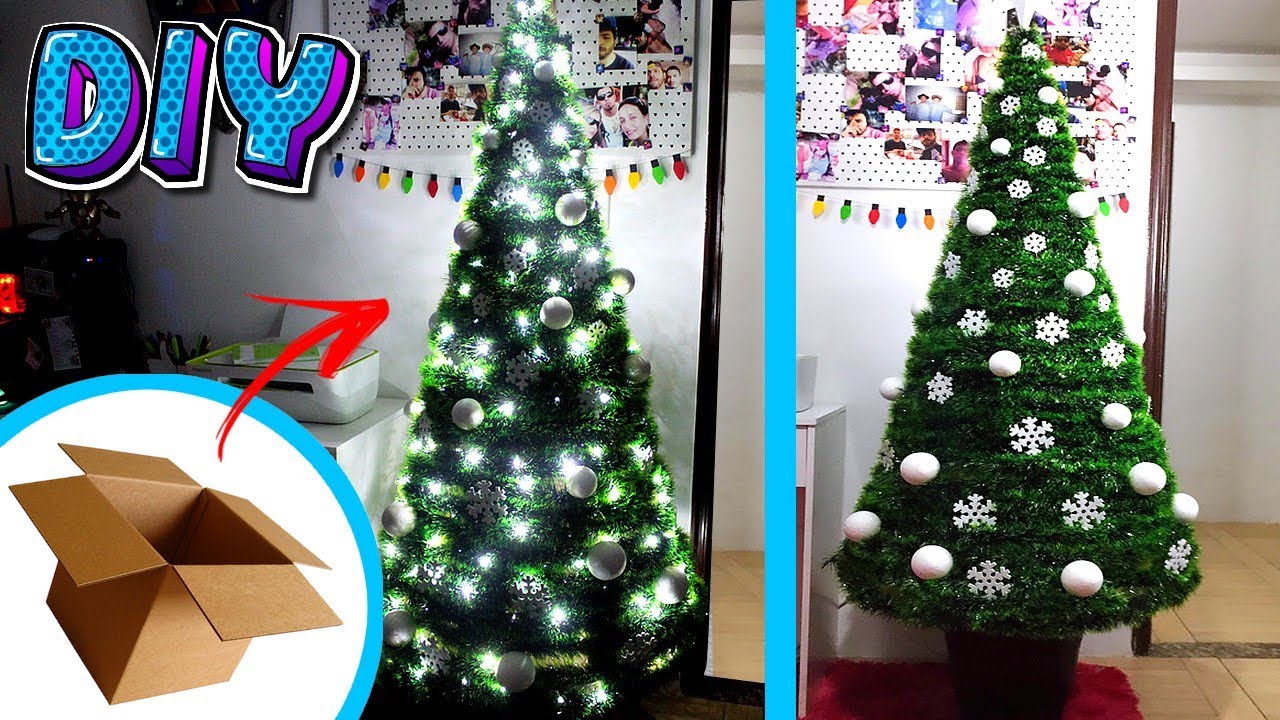 Árvore de Natal com papelão - DIY Natal.