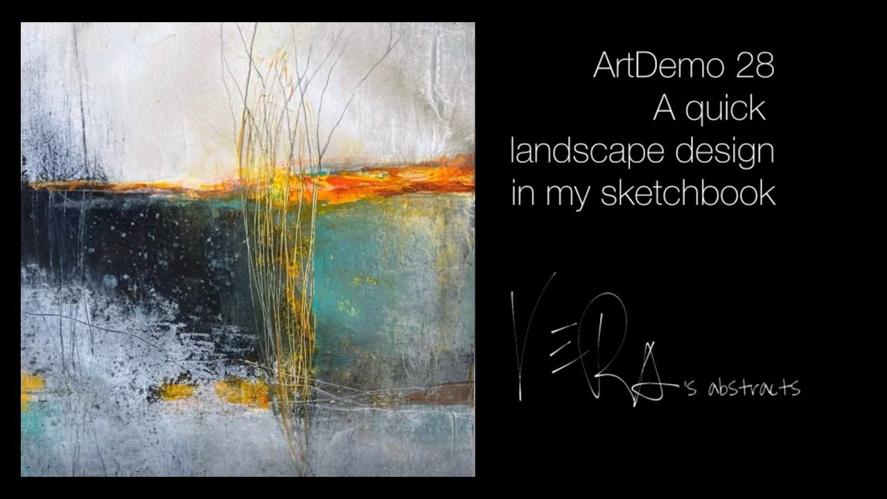 Art demo 28 abstract landscape/ abstrakte Landschaft #deutsch #english