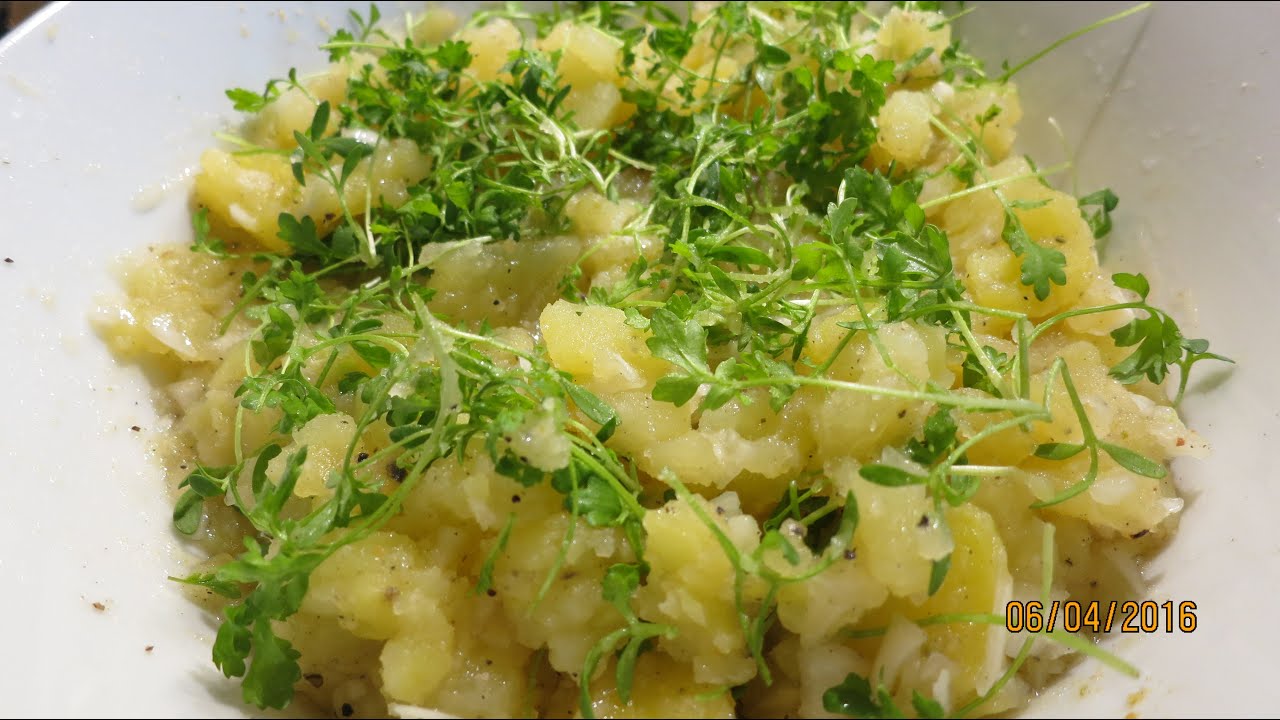 Kartoffelsalat mit frischer Kresse