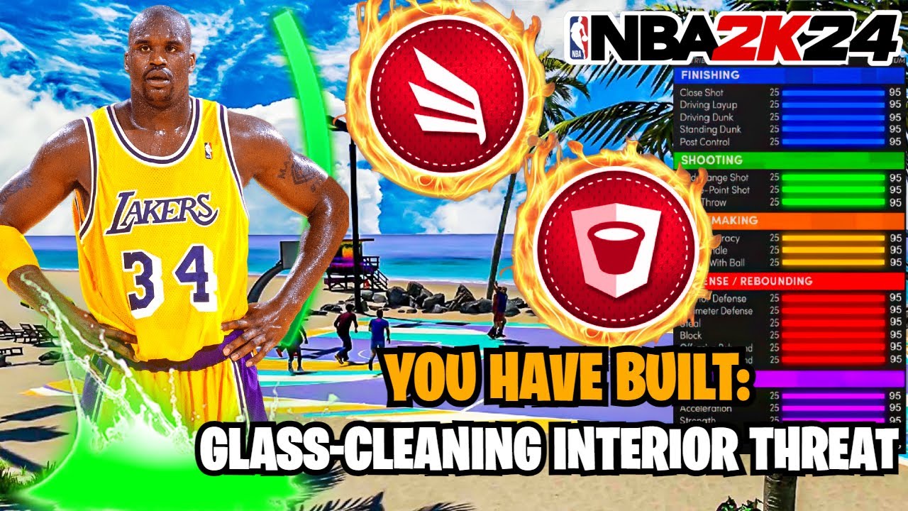 BEST INSIDE CENTER BUILD GLASS-CLEANING INTERIOR THREAT: SHAQ BUILD, DEMIGOD | NBA 2K24 NEXT GEN