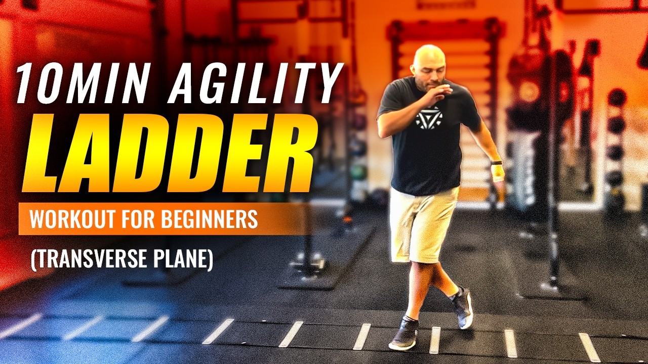 10-Minute Agility Ladder Workout | Transverse Plane Rotation & Footwork