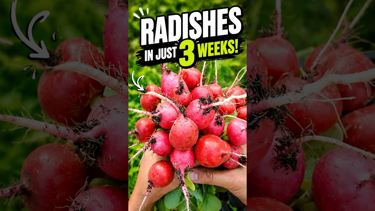 Grow Radish in 3 Weeks with No Thinning! 🥗 Multisow Method #gardening #radish #growfood #shorts