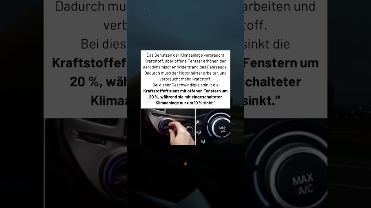👉 🚗💡 Offene Fenster oder Klimaanlage? So sparst du wirklich mehr Kraftstoff!
