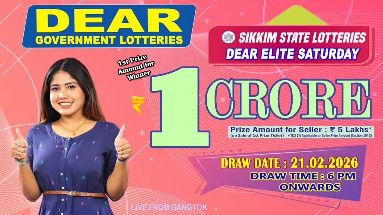 DEAR LOTTERY LIVE DEAR 6 PM 21.02.2026 SIKKIM LOTTERY LIVE DEAR LOTTERY LIVE LOTTERY SAMBAD LIVE