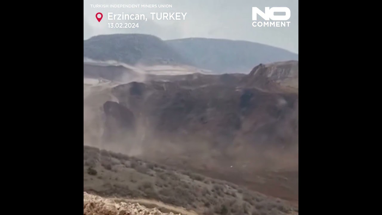 Nine workers trapped after landslide at gold mine in eastern Turkey