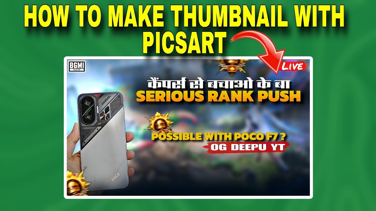 How To Make Professional BGMI Thumbnail In PicsArt 