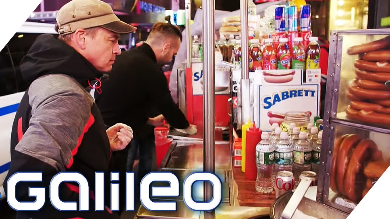 Bis zu 600 Hotdogs täglich! Big Business als Hotdog-Verkäufer am Time Square | Galileo | ProSieben