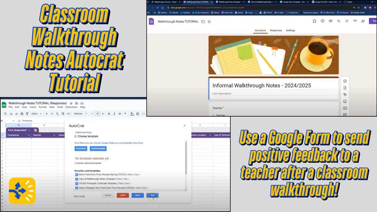 Classroom Walkthrough Notes Autocrat Tutorial