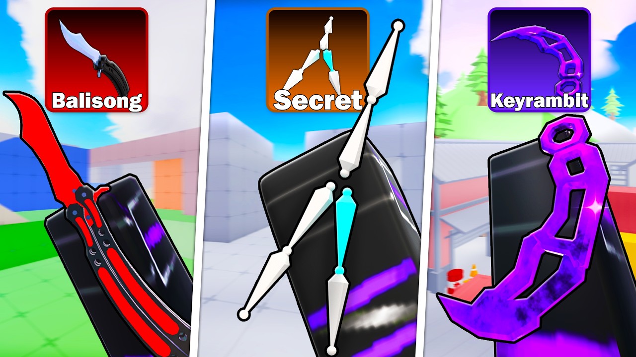 Winning with RAREST KNIFE SKINS in Rivals!