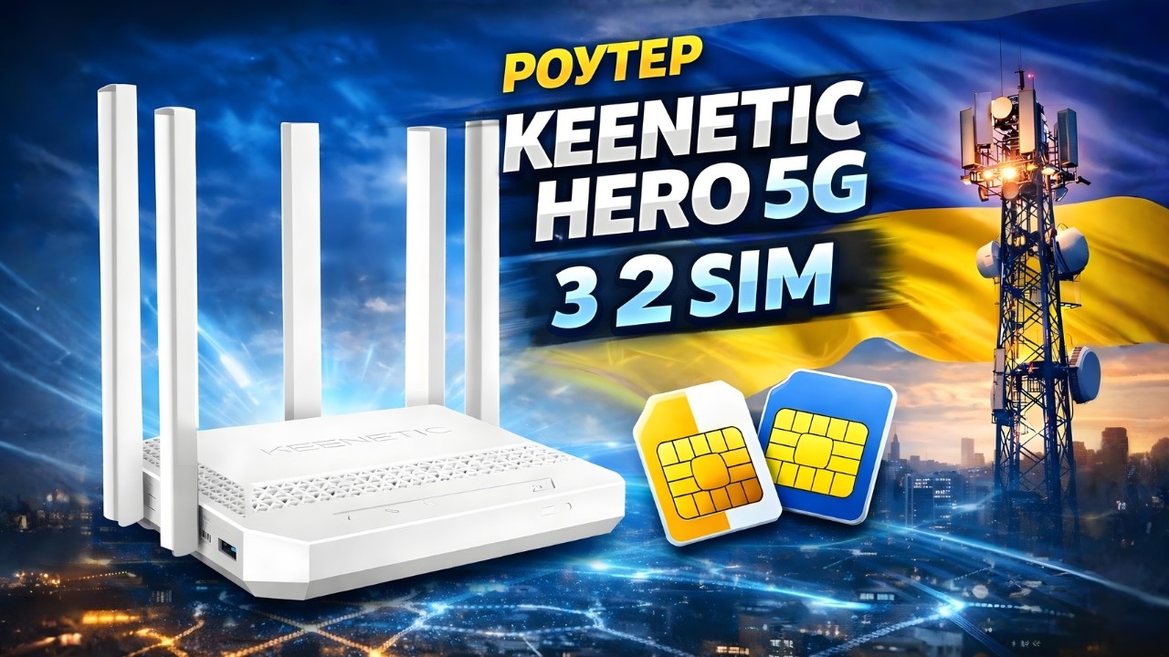 KEENETIC HERO 5G (KN-4110) - ПОТУЖНИЙ 5G-РОУТЕР З MESH WI-FI 6 ТА 2.5G
