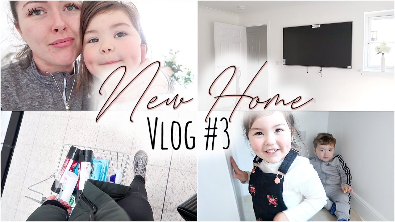 NEW HOME VLOG #3 | HOME BARGAINS HAUL, DECOR UPDATE & THE TV IS UP!