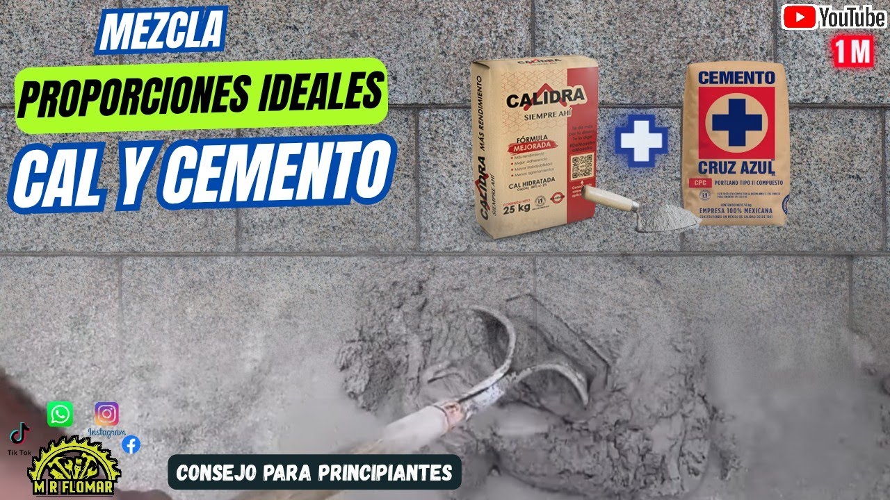 Como Hacer MEZCLA para Revoque, Repello, Aplanado ||° ✅ Proporciones Correctas ➡️ Cal con Cemento
