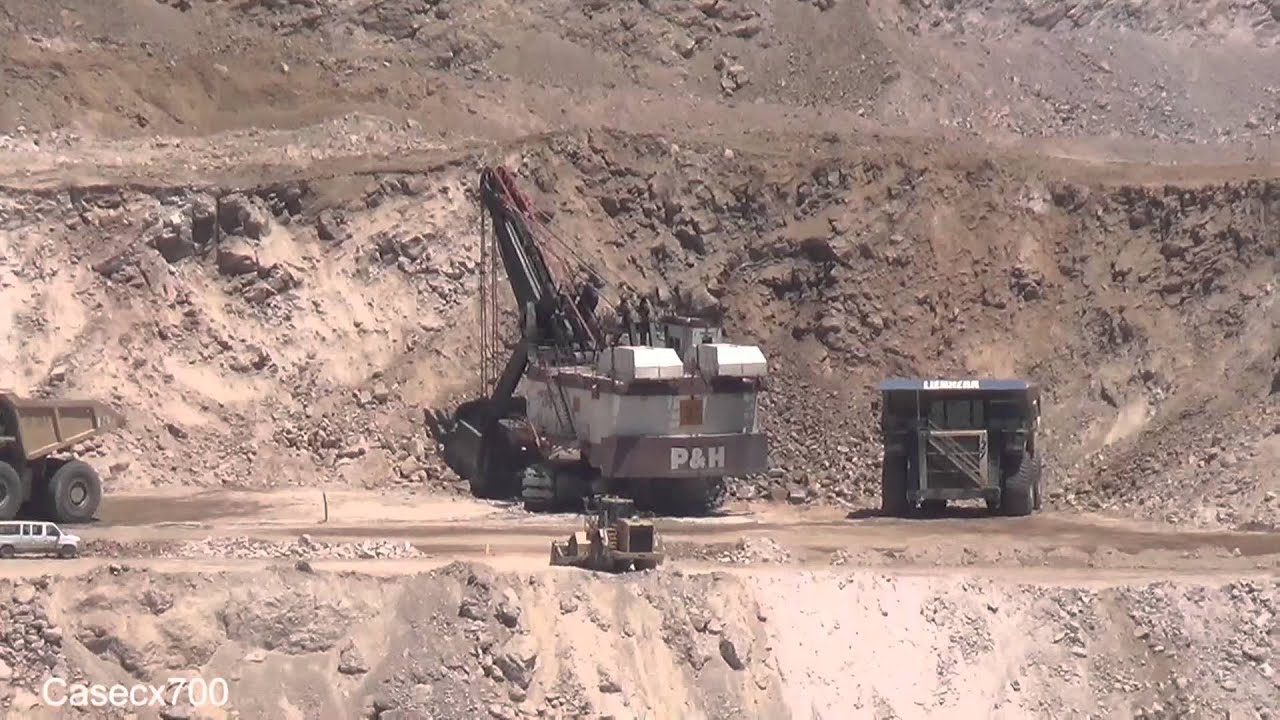 P&H 4100 Front Shovel Loading Trucks