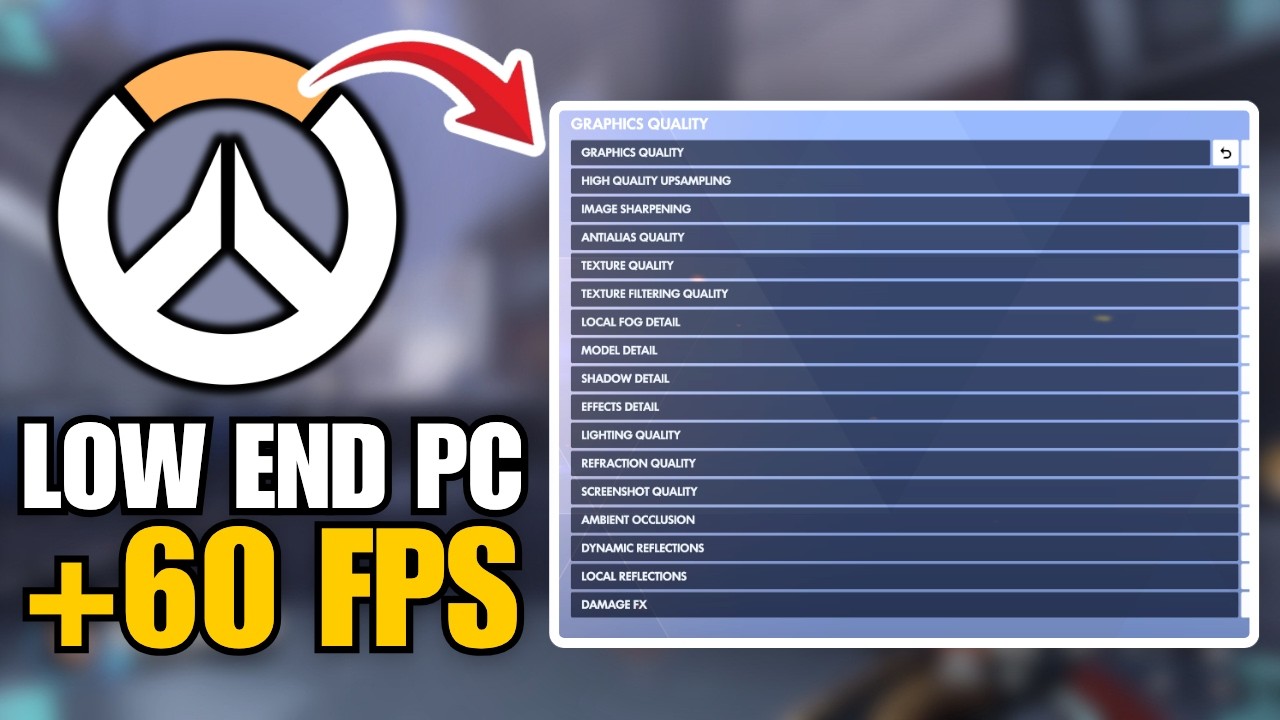Низкопроизводительные настройки ПК для Overwatch для повышения FPS