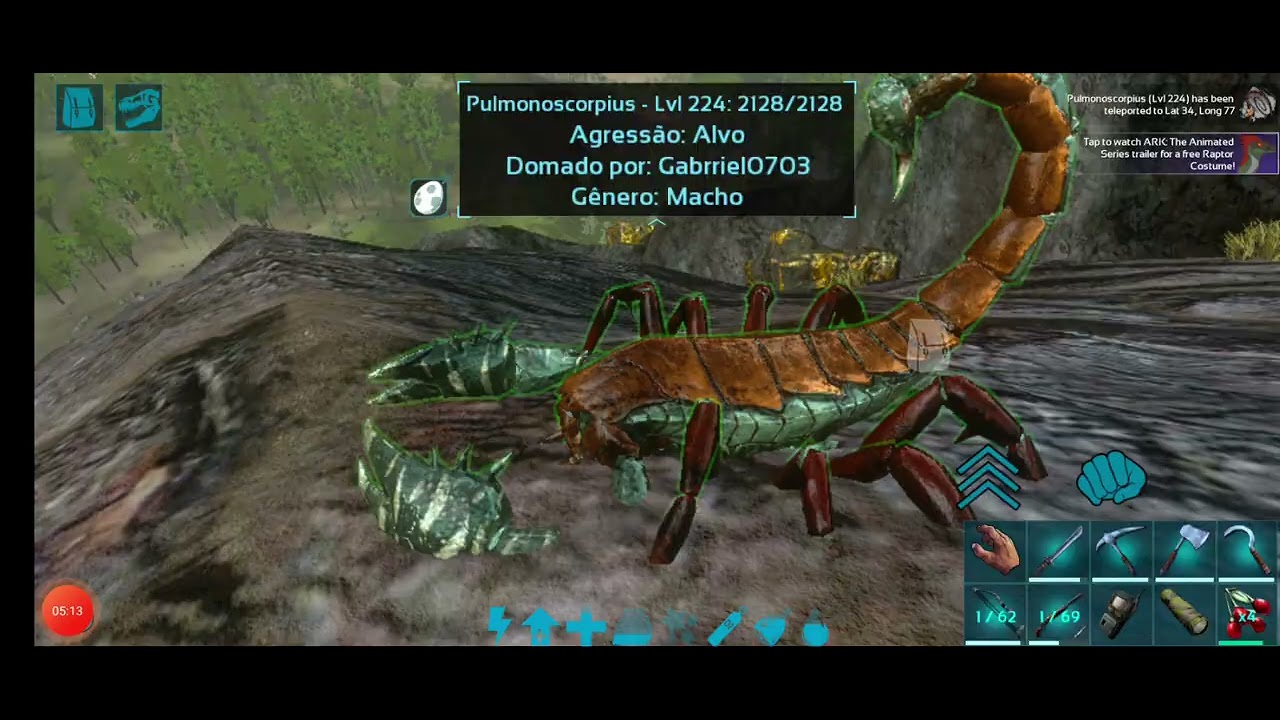 tentando doma um giga usando o escorpião