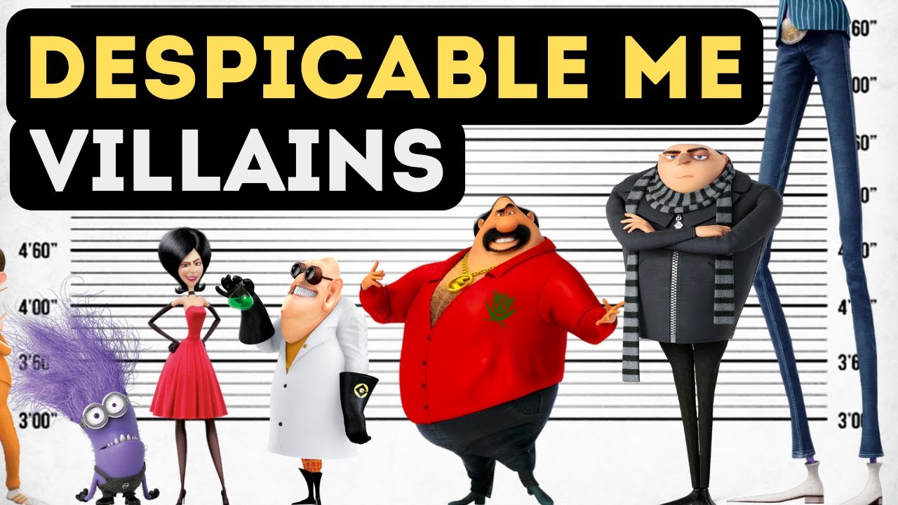 All Despicable Me Villains Ranked & Size Comparison