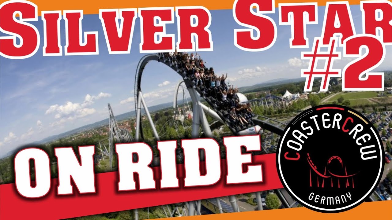 Silver Star on ride Bolliger & Mabillard Hyper Roller Coaster Splitscreen @ Europa Park